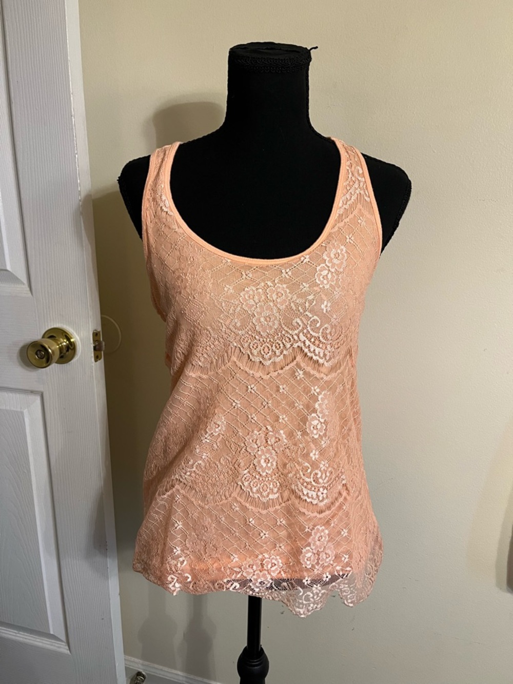 Maurices Peach Lace Tank Top